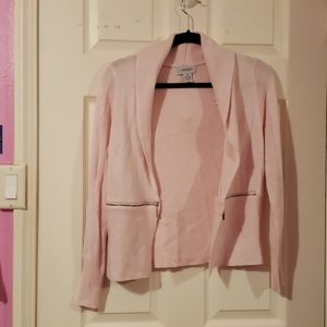 Carmen Marc Valvo Pink Shawl Sweater
